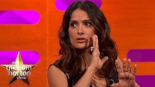 Salma Hayek Cant Believe The Weird Tattoo Danny Trejo Has  The Graham Norton Show [upl. by Demmahom148]