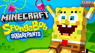 Minecraft SpongeBob DLC  The Best Day Ever  Zebras Minecraft Fun [upl. by Lleda]