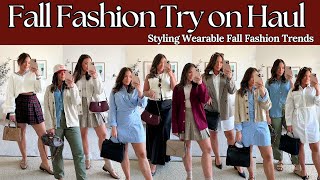 Fall Fashion Try on Haul  Wearable Fall Fashion Trends  Mango Abercrombie Everlane amp More [upl. by Lila]