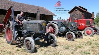 Anlassen verschiedener Lanz Modelle  Glühkopf Halbdiesel Volldiesel [upl. by Miarfe]