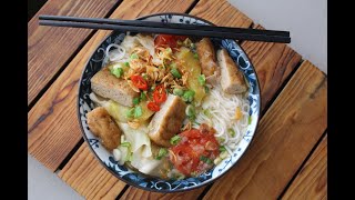 Vietnamese Fish Cake Vermicelli Noodle Soup  Bún Chả Cá [upl. by Elburt]