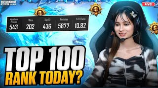 CONQUEROR TOP 100 LIVE😱PLAYING BGMI 35 UPDATE😍💥BGMI LIVE bgmilive girlgamer pubgmobile [upl. by Imelida577]