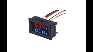 100V DC 10A Voltmetre Ampermetre Kırmızı Mavi Led [upl. by Ninon]