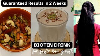 Biotin Breakfast Smoothie For Extreme Hair Growth  Hair Fall Control Smoothie [upl. by Shepperd]