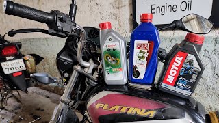 Bajaj Platina के लिए सबसे अच्छा इंजिन oil  Best oil for Platina H Gear 110 [upl. by Eiramanin171]