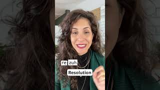 How to pronounce RESOLUTION [upl. by Nnyrb]