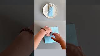 💙 Quick Napkin Pocket Fold in 30 Seconds 🍴 [upl. by Ideih896]