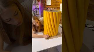 Let’s Make a Side Table ✂️ Pool Noodles  Cardboard part 1️⃣ diycrafts poolnoodle diyfurniture [upl. by Lehcsreh]