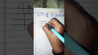 LCM of 12 and 18 ytshorts viral maths [upl. by Ihana]