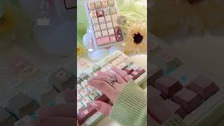 AESTHETIC CREAMY THOCK KEYBOARD TYPING ASMR STORY65 PASTEL GREEN ALUMINUM MECHANICAL KEYBOARD [upl. by Anaicilef]