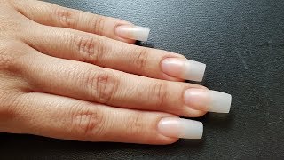 Manicure sencillo con uñas postizas [upl. by Shepley]