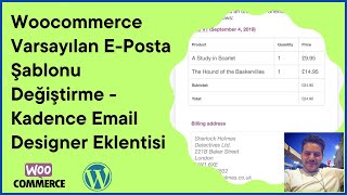 Woocommerce Varsayılan EPosta Şablonu Değiştirme  Kadence Email Designer Eklentisi [upl. by Beattie]