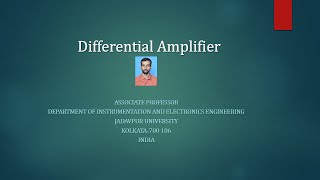 Differential amplifier [upl. by Llehctim877]