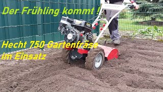 Hecht 750 Gartenfräse bei der Arbeit [upl. by Noble]