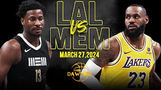 Los Angeles Lakers vs Memphis Grizzlies Full Game Highlights  March 27 2024  FreeDawkins [upl. by Merrick]