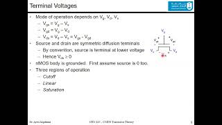 Introduction to VLSI DesignLecture 02  CMOS Transistor Theory [upl. by Veejar]