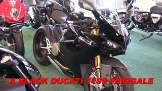 A Black DUCATI 1199 Panigale S Italian Superbike [upl. by Orimar539]