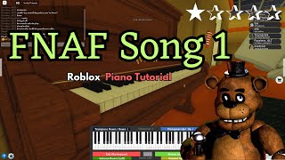 The Living Tombstone  FNAF Song 1 VERY EASY RobloxVirtual Piano Tutorial SHEETS IN DESCRIPTION [upl. by Marji]