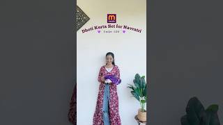 Meesho dhoti kurta for Navratri💜 trendyshort navratrilook meeshokurtaset dhotikurta kurtaset [upl. by Eidnew]