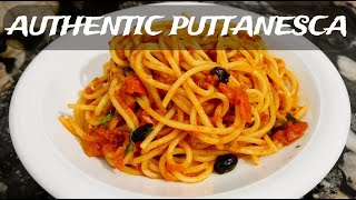 SPAGHETTI ALLA PUTTANESCA authentic recipe made in Italy puttanesca [upl. by Wonacott]