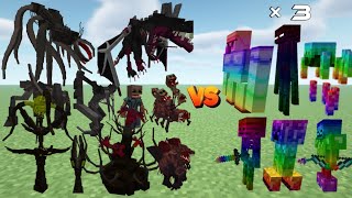 Every parasites Scape and Run Parasites MOD vs 3 Spectrite Mobs MOD in MINECRAFT1VS3 minecraft [upl. by Clarita]