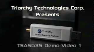 USB RF Spectrum Analyzer  TSA5G35 by Triarchy Technologies [upl. by Aihtiekal]