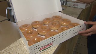 Krispy Kreme Gives Vaccinated People Free Doughnut All Year [upl. by Htebazle]