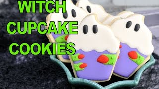 WITCH CUPCAKE COOKIES FOR HALLOWEEN HANIELAS [upl. by Eunice]