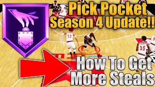 PICK POCKET BADGE NBA 2K22  BEST DEFENSIVE BADGES IN NBA 2K22  SEASON 4 PATCH UPDATE [upl. by Aicineohp842]