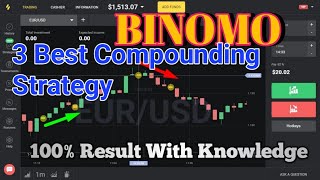 Binomo 3 Best Compounding Strategy  100 Result With Knowledge  EarnwithUzairjan [upl. by Sheri]