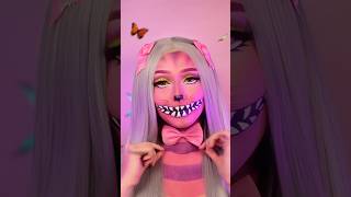 Cheshire Cat🩷💜 makeup maquillaje makeupartist maquillajeartistico makeup makeuphalloween [upl. by Harlen]