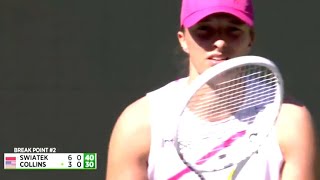 TENNIS FANS DANIELLE COLLINS NOT HAPPY SCREAMS VS IGA ŚWIĄTEK MARCH 8 2024 WATCH TIL END [upl. by Valentina]