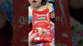 Chocolate Wafer loacker chocolate yummy Quadratini napolitaner wafer [upl. by Nylrats]