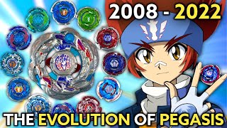 Evolution of PEGASIS 20082020  Beyblade Metal Fight  Burst  PEGASIS THROUGHOUT THE YEARS [upl. by Anilecram]