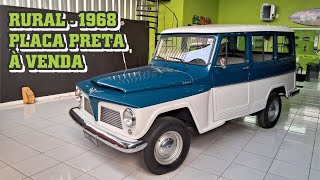 RURAL WILLYS 1968  À VENDA  PLACA PRETA [upl. by Airamzul]