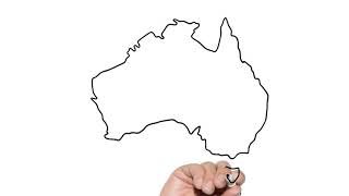 How To Draw The Map of Australia  Kids Drawing Ideas [upl. by Weinman]