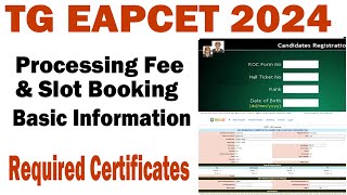 TG EAPCET 2024 Slot Booking Process [upl. by Vanda]