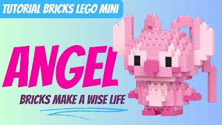 TUTORIAL STITCH ANGEL LEGO MINI BRICKS bahasa [upl. by Bocaj]