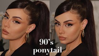 Quick amp Easy 90s Ponytail Tutorial  Trendy [upl. by Miuqaoj]