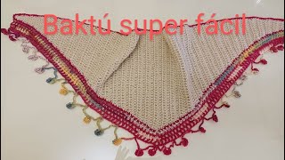 Baktús 0 cuello SUPERFÁCIL ideal para principiantes PASO APASO A crochét [upl. by Anayit]