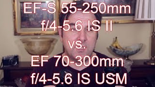 Canon EFS 55250mm F456 IS II vs EF 70300mm F456 IS USM Telephoto Zoom Lens Review [upl. by Deyas292]