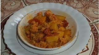 Flower Batata Sabzi  Indian Vegetarian Dish [upl. by Ainnos]