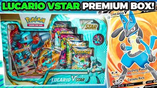 Pokemon Lucario VSTAR Premium Collection Box OPENING [upl. by Mllly322]