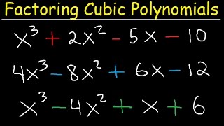 Factoring Cubic Polynomials Algebra 2 amp Precalculus [upl. by Nethsa]