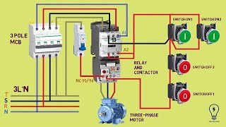 Contactor Connection with 2 NO and 2 NC Switches [upl. by Atinit]