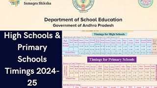 💐 Academic Calendar 202425 High Schools amp Primary Schools Timings 💐 [upl. by Nyrok]