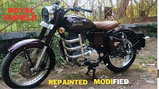 Stunning Maroon Royal Enfield Classic 350 Makeover [upl. by Nahtannoj]