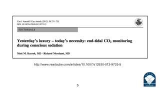 Capnography Monitoring Yesterdays Luxury Todays Necessity During Conscious Sedation [upl. by Johnathon]