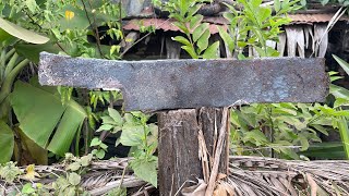 Knife Making  Forging A Powerful Hunting Knife From The Piece Of Leaf Spring [upl. by Elacsap]