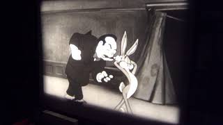 Super 8mm film Bugs Bunny In Racketeer Rabbit 1946 bw silent [upl. by Angelle]